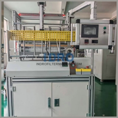 Línea de fabricación de cartuchos filtrantes para bobinado/envoltura/bobinado de medios multicapa