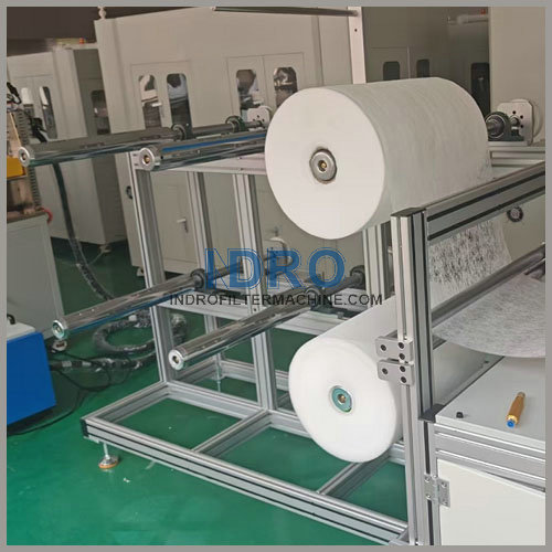 Línea de fabricación de cartuchos filtrantes para bobinado/envoltura/bobinado de medios multicapa